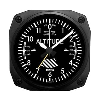 Altimeter Indicator Desktop Clock by Trintec | Aviation-Inspired Clock [Trintec-9060]